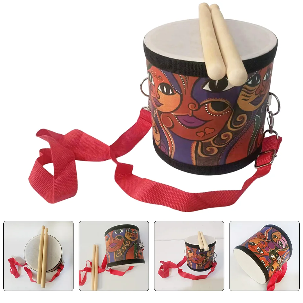 

Drum Kids Instrument Musical Toy Educational Drums Percussion Children Toysdrumsticksplaythingwooden Hand Set Marching Dundun