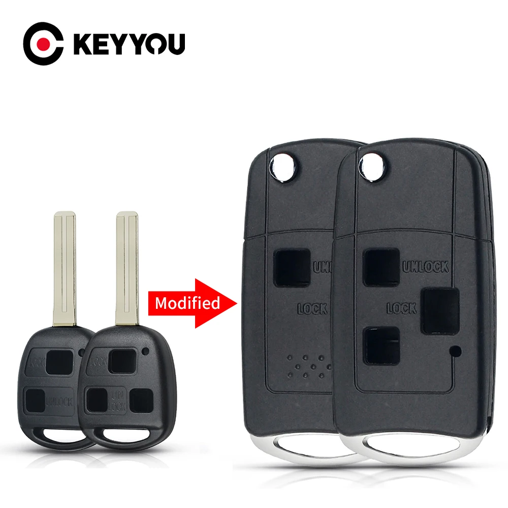 Модифицированные 2/3 кнопок для Lexus GX470 RX350 ES300 ES330 RX300 RX400h SC GS LS ключи лезвие 46 мм