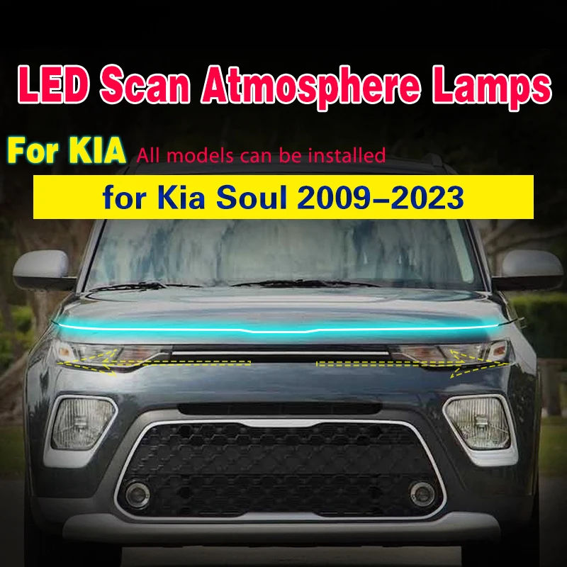 Светодиодный ные дневные ходовые огни для Kia Soul 2009-2023 противотуманные фары