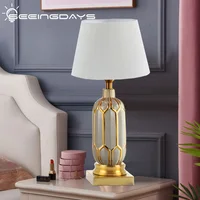 Nordic Simple Luxury Ceramic Table Lamp for Bedroom Living Room Bedside Lamp Study Desk Lamp LED Night Lamp Home Decor 90-260V