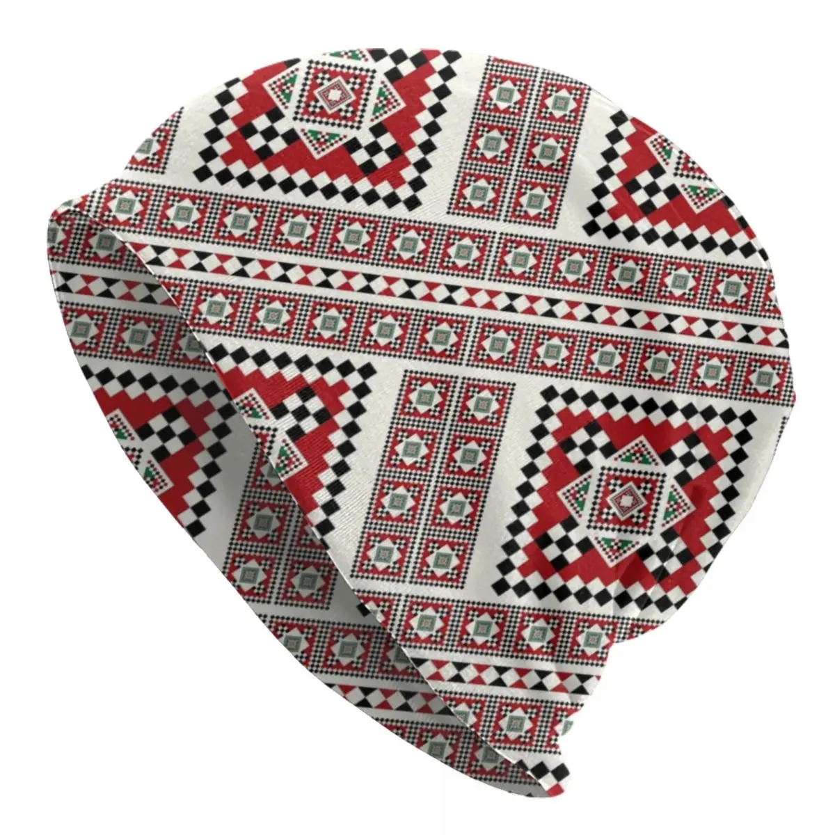 

Традиционное вышитое румынское полотенце, головные уборы с углами, вязаная шапка, зимние Украшенные богемные шапочки в стиле бохо, облегающие шапки