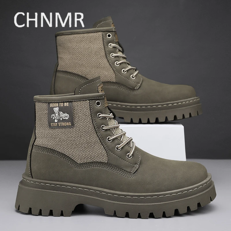 

Men's Boots Round Toe Thick Bottom Non-slip Wear-Resistant Comfortable Frosted Fashion Popular Model Spring and Autumn Main Push