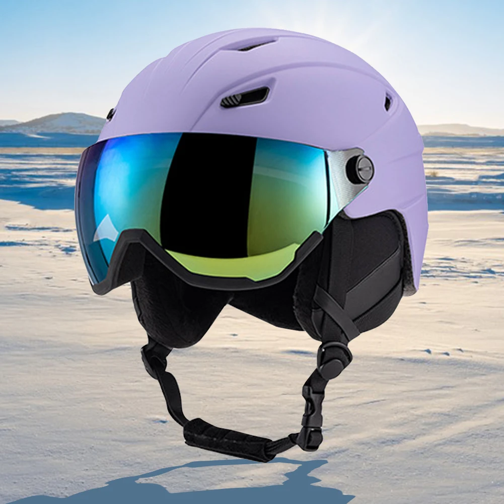 Зимний лыжный шлем с очками зимний защитный из пенопласта EPS для мужчин женщин