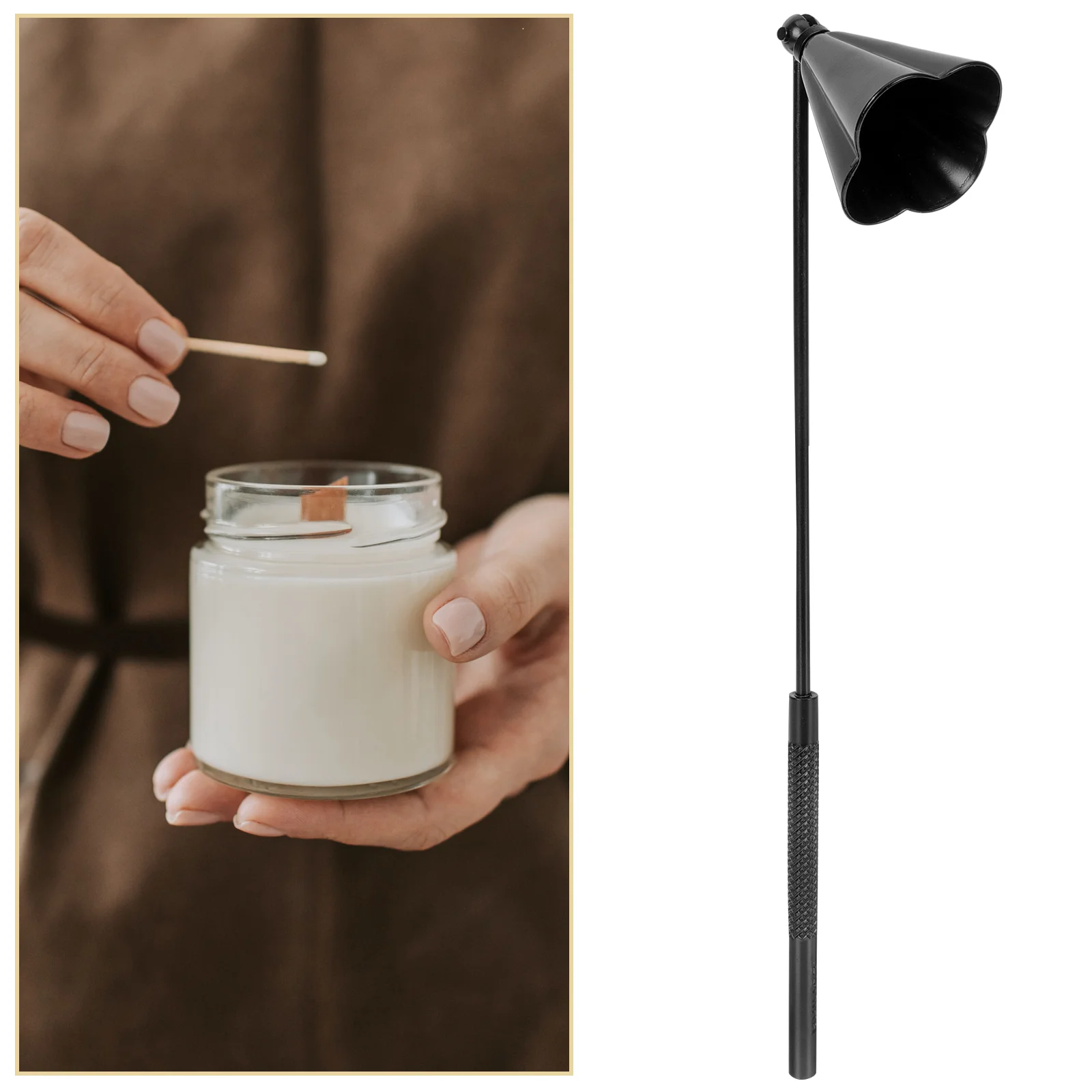 

Snuffer Wick Extinguisher Cap 1Cmthin Aromatherapy Extinguishdipper Tool Set Trimmer Metal Bell Diameter
