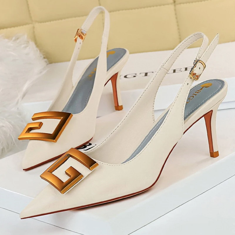 

Women Shoes Ladies High Heels Sexy Stiletto High Heels Women Buckle Slingback High Heels Casual Fashion Women Womans Shoes