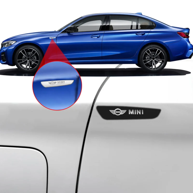 2 шт. Стайлинг автомобиля 3D цинковый сплав наклейка на крыло нож декор для Mini Cooper S