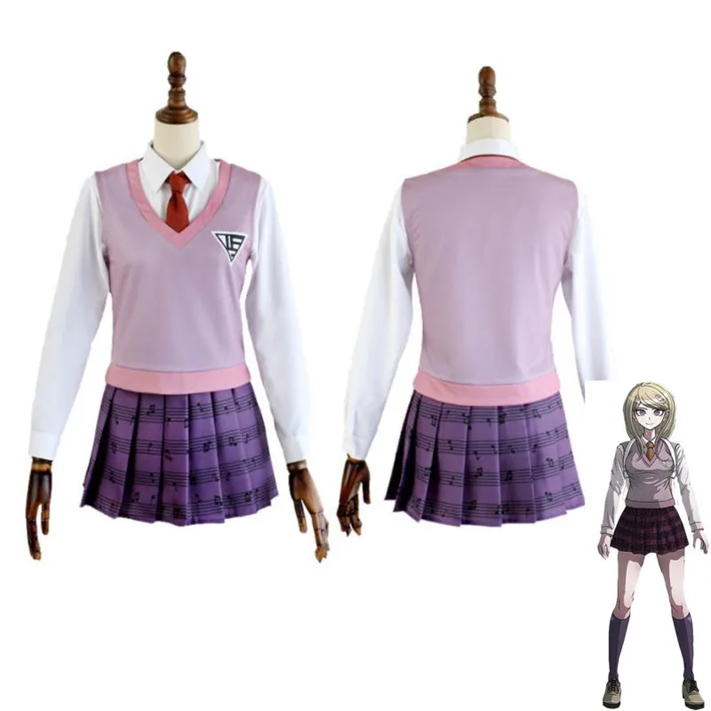 

Игра данганронпа Косплей Kaede Akamatsu женская рубашка жилет плиссированная юбка Jk костюм галстук носки Хэллоуин костюмы подарок