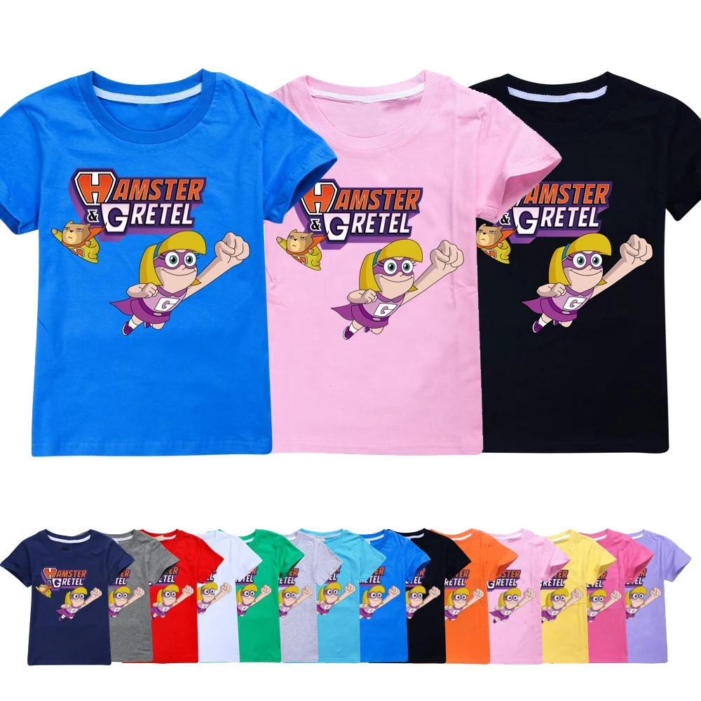 

Hamster & Gretel 3D Prints Children T-shirts Fashion Summer Short Sleeve Tshirt Hot Sale Kids Hamster Casual Streetwear Clothes