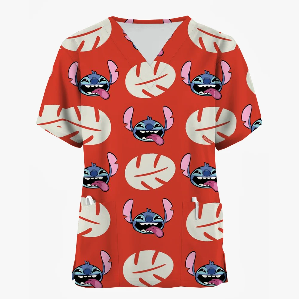 Женские рождественские скрабы для кормления топы рабочая форма блузка футболка