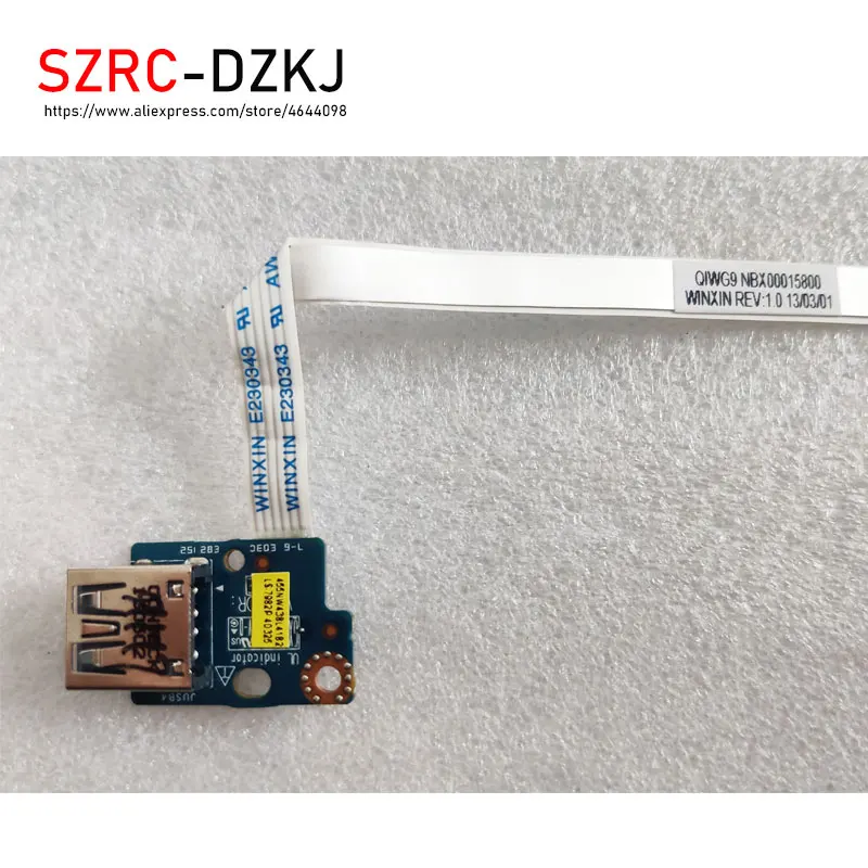 

SZRCDZKJ Оригинал для Lenovo G580 G585 USB порт плата с кабелем QIWG6 LS-7982P NBX00011N00 DC02001ES10