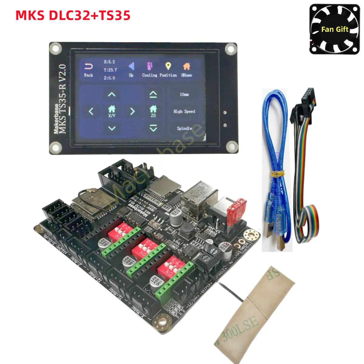 

GRBL shield laser control card MKS DLC32 V2.1 TS35-R lcd CNC upgrade controller for mini printer engraving marking machine