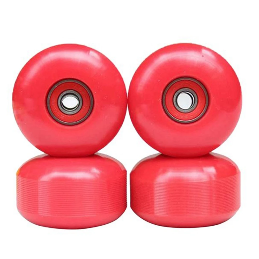 

4Pcs Wheels 52mmx32mm 95A High-Density 8Pcs Bearings PU Skate Wheel Fish Board Wheel for ,Red