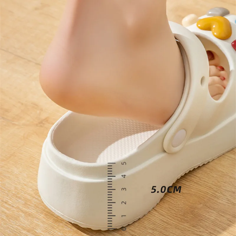 Women Flats Slippers Platform Sandals Hollow Mules Shoes Fashion Summer New Designer Casual Thick Sole Flip Flops Woman