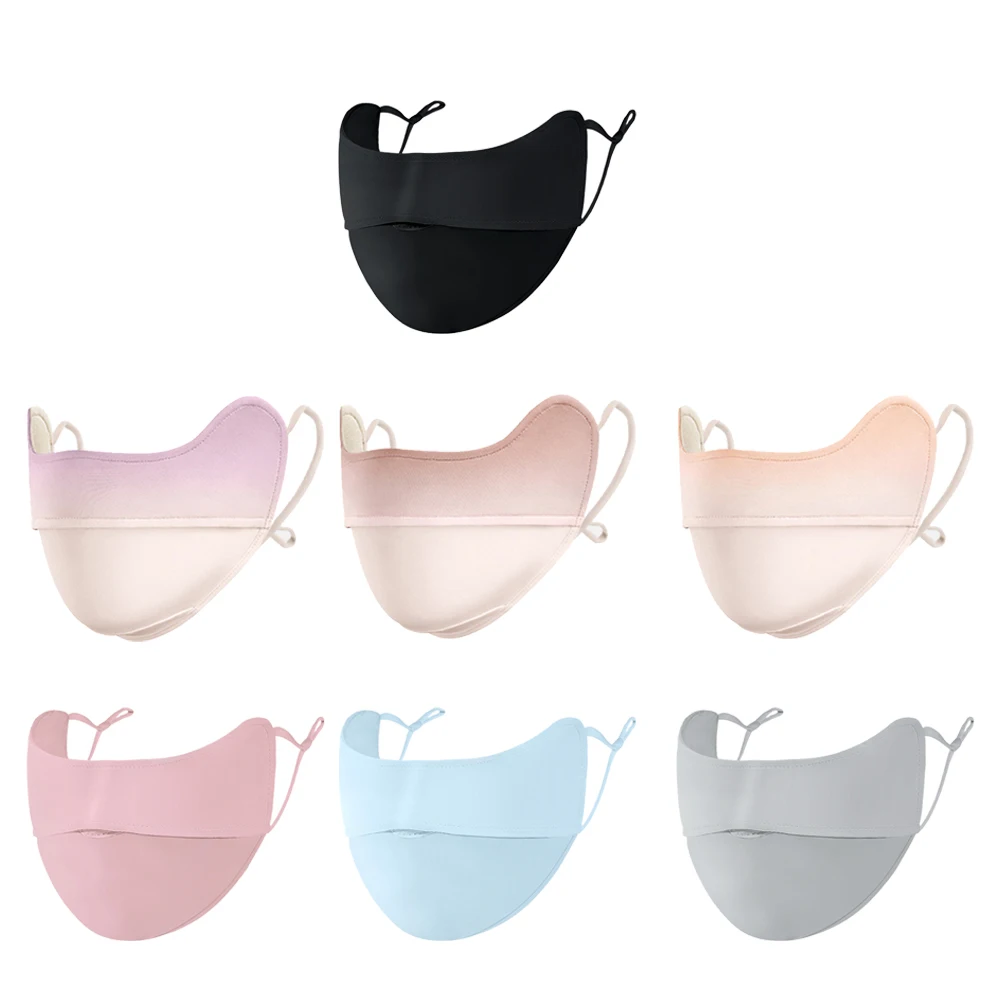

Summer Outdoor Ice Silk Mask Breathability UV Sun Protection Breathable Mask Cooling Face Cover Outdoor Travel Sport Mtb Cycling