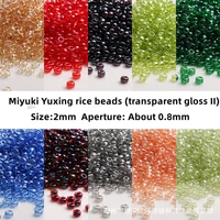 1 6mm miyuki yuxin transparent glossy series antique rice beads diy bracelet accessories imported from japan
