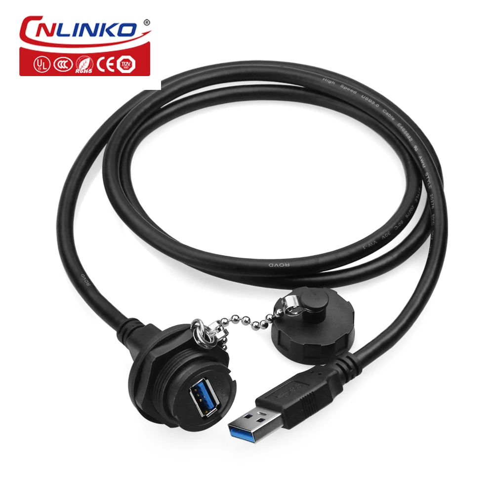 Cnlinko IP67 USB водонепроницаемый кабель 2 0 3 адаптер Панельное крепление
