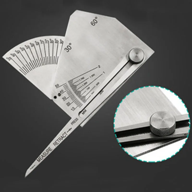 

Stainless Steel Weld Inspection Ruler Mechanical Thread Debugging Mold Inspection and Debugging Tools Fillet Weld Gauge Portable
