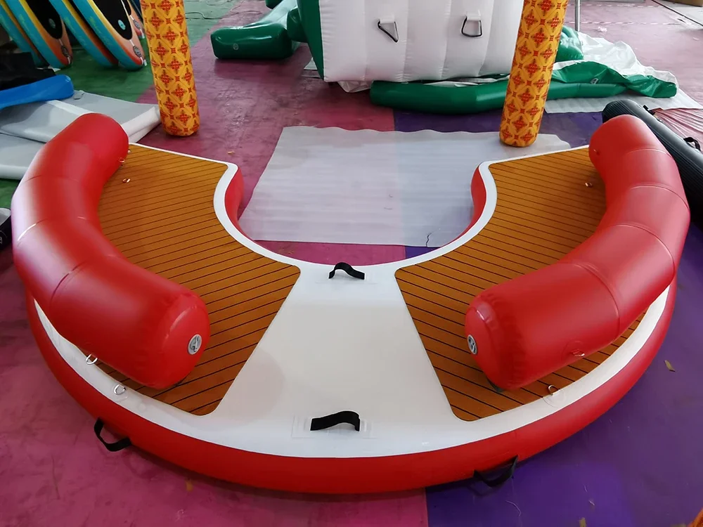 Плавающая платформа Островная водная надувная док-станция Поплавки