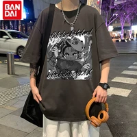 2022 summer bandai anime cotton casual demon slayer short sleeve couples handsome trend printing student t shirt
