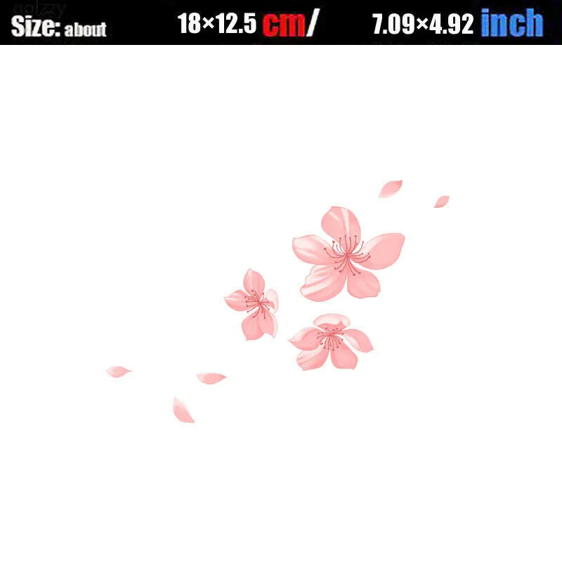 

Decal Car Sticker Ornament Tape Decor Flower Funny Sticker Blossom Body Bumper Waterproof Car Windshield Cherry