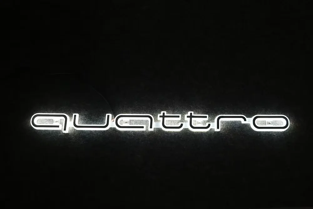

1X Автомобильная светодиодная лампа с логотипом на передней решетке Quattro Logo Light для Audi Quattro A3 A4 A5 A6 A6L A7 A8 Q3 Q5 Q7 S3 S4 S5 RS3 RS4 RS6 Значок