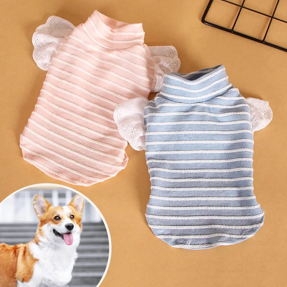 

Beautiful Pet Dress Print Loose Neck Mini Dog Pajamas Small Warm Puppy Outfit