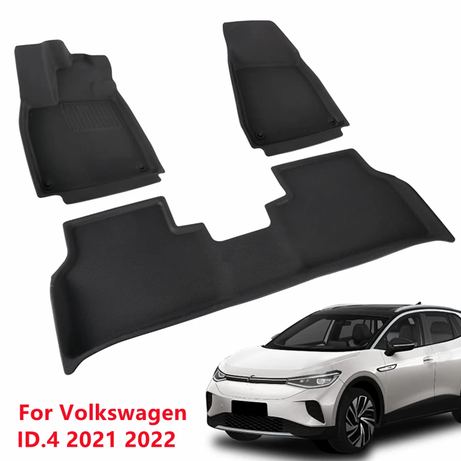 

XPE Waterproof 3D Liner Floor Mats Set for Volkswagen ID.4 2021 2022 Left-hand Drive All-Weather Protection Ordelss Foot Mats