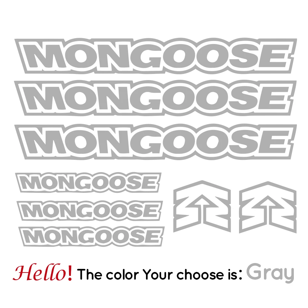 

Милые виниловые наклейки Mongoose, наклейки для велосипедов, велосипедов, рамы, вилки, горные MTB BMX 58LN, художественный декор