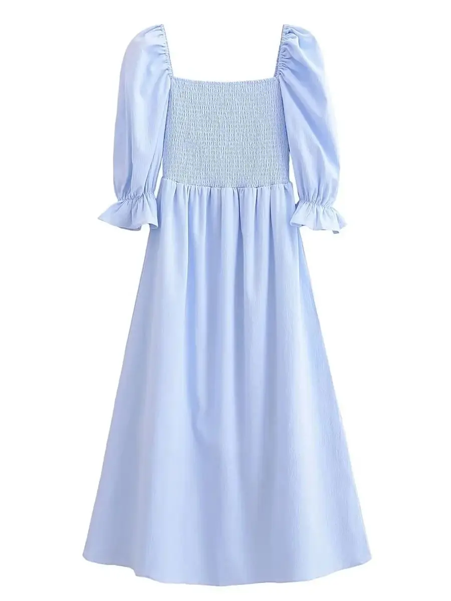 Платье KAOPU ZA женское с коротким рукавом элегантное однотонное длинное