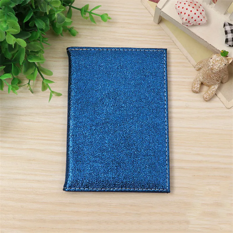 Роскошная однотонная блестящая Обложка для паспорта женщин Дорожный Чехол