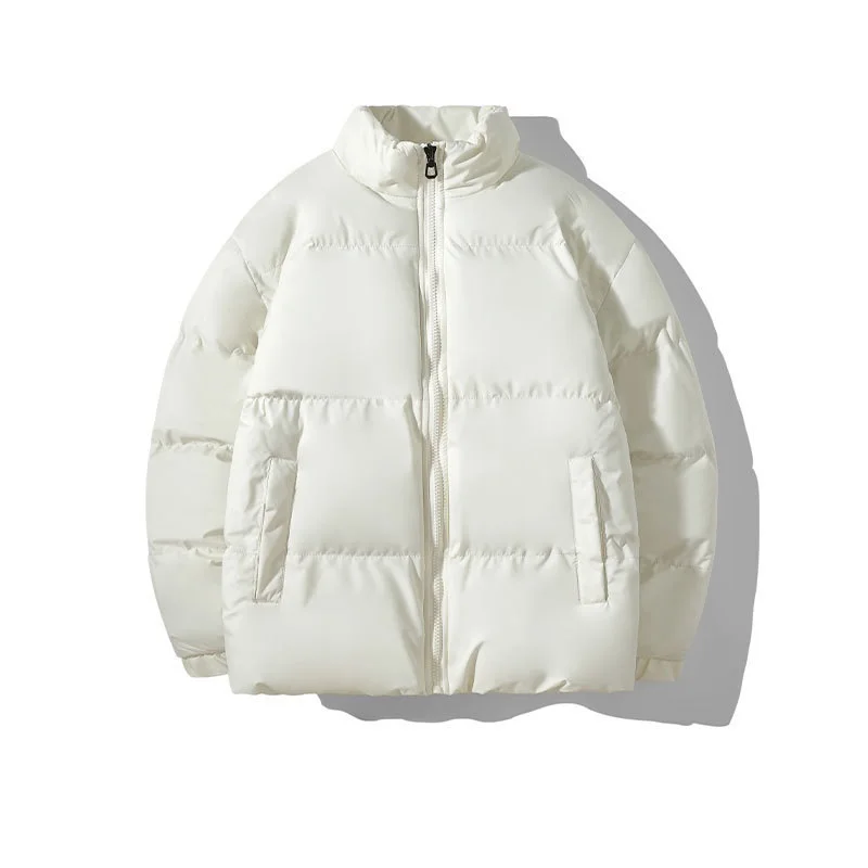 Rainbowtouches Men Harajuku Warm Puffer Coat Winter Jacket Streetwear Solid Color Parkas Man Korean Fashion Down Jackets Coats