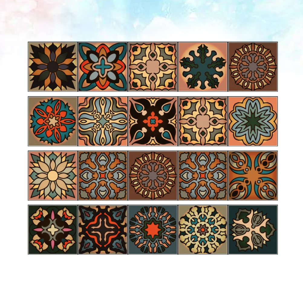 

4pcs Removable Tile Decals Backsplash Tile Peel and Stick Vinyl Tile Decals Pearly Backsplash Tile Home decor