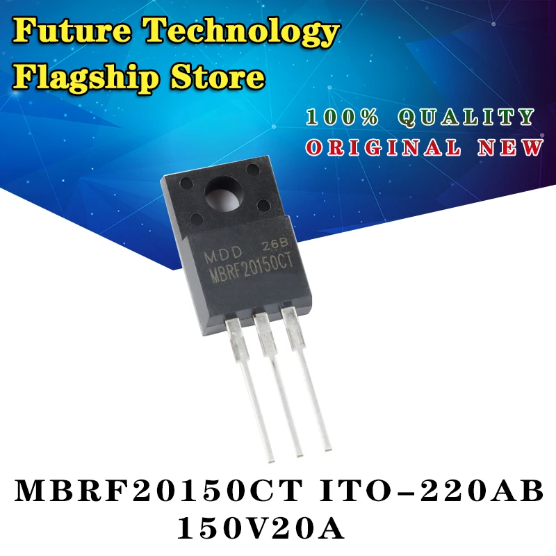 

New Schottky diode MBRF20150CT straight plug TO220F B20150G 20A150V