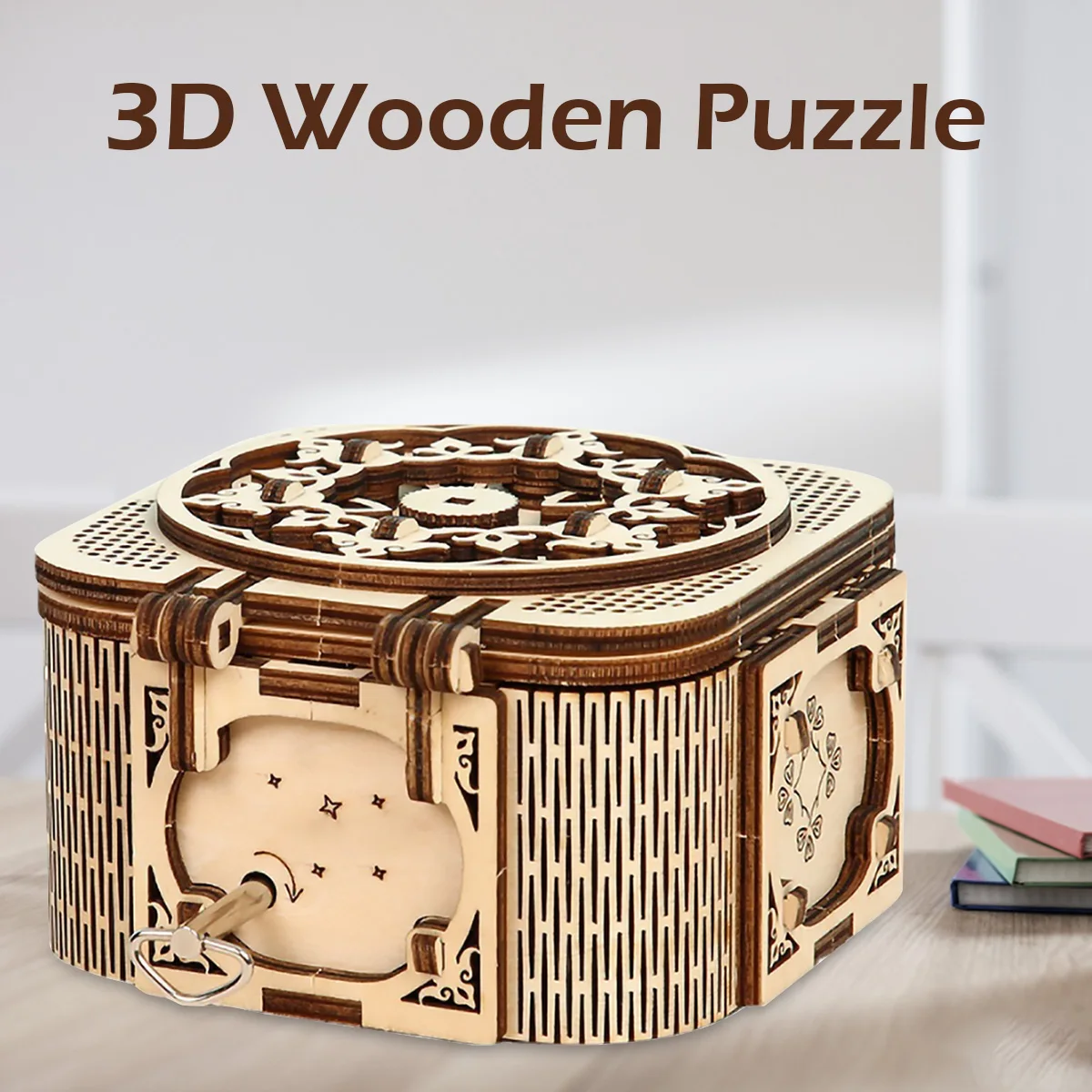 

Деревянная 3D головоломка, деревянная механическая музыкальная шкатулка, деревянное ремесло, Сборная модель, игрушечные наборы, головоломк...