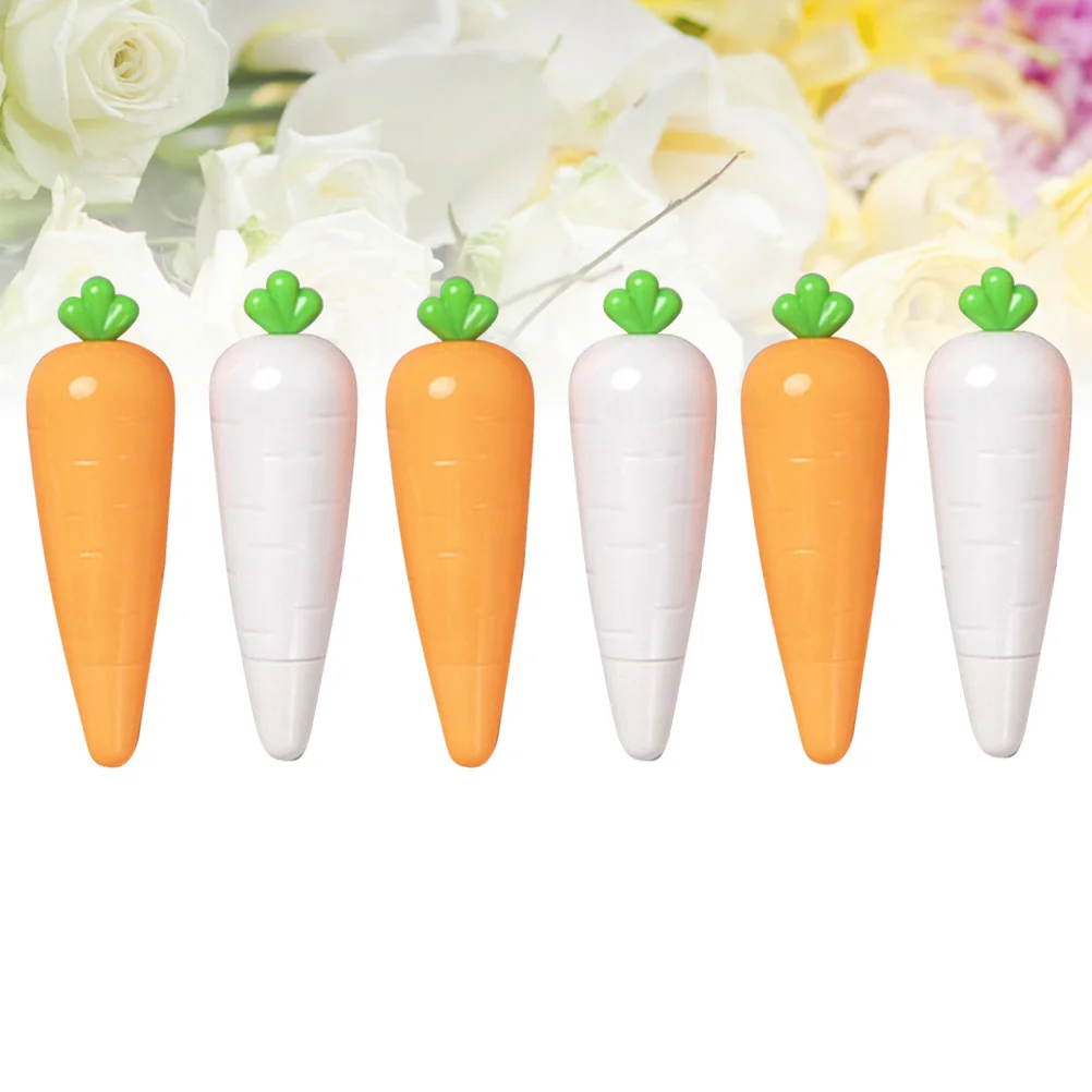 

6pcs Correction Tapes Portable Practical Carrot Shape Correction Tapes Correction Tape Eraser Wipe Out Tapes for School Office