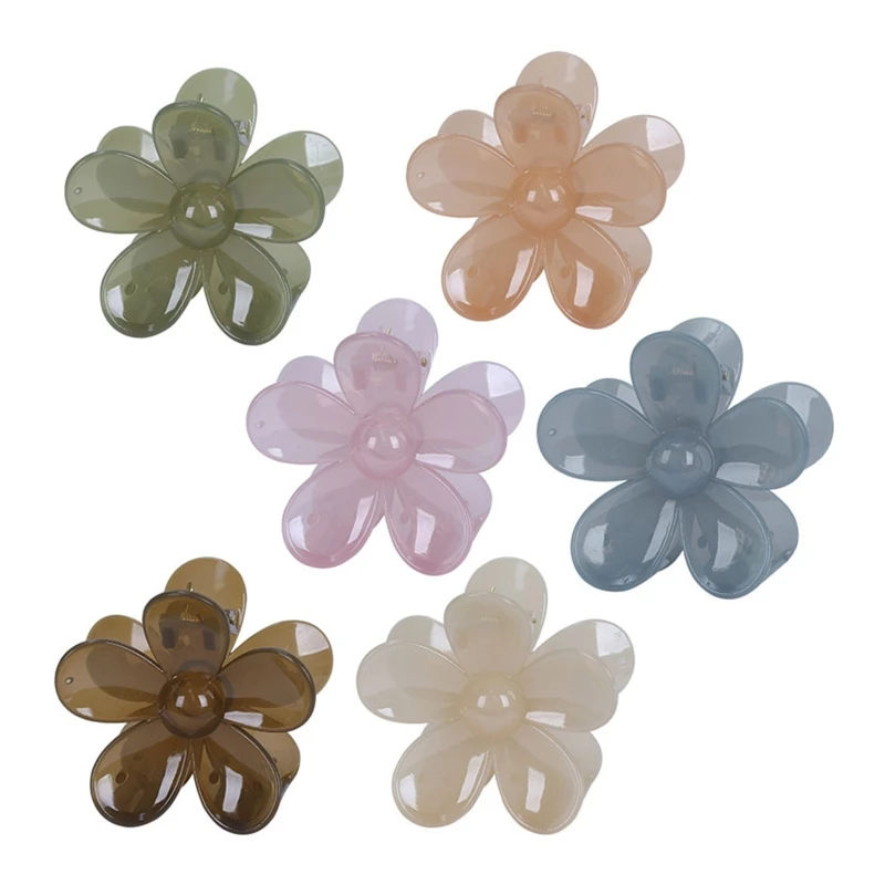 

Flower Hair Claw Clips Large Matte Flower Hair Clips Flower Jaw Clips For Hair