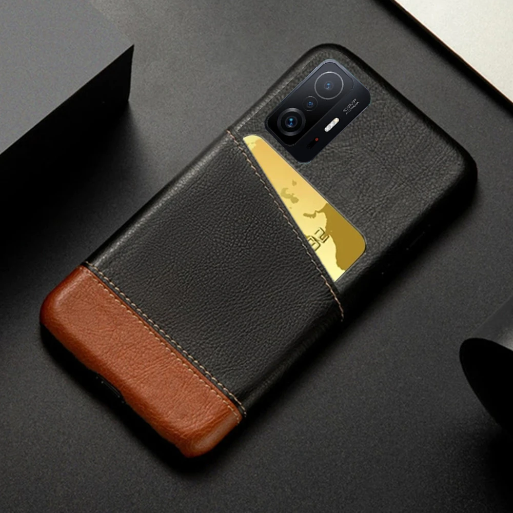

For Mi 11T 11TPro Case For Mi11T Mi 11T Pro 5G Mixed Splice PU Leather Card Slots Cover For Xiaomi 11t mi 11 t pro Xiaomi11t