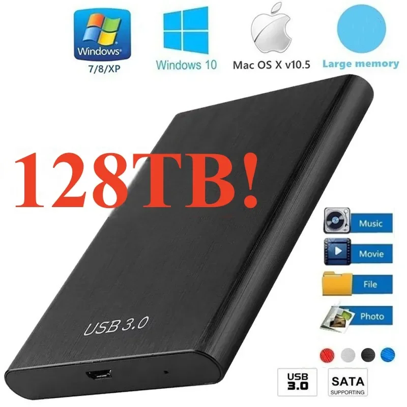 

128TBUSB 3.0 external hard disk drive 2.5 inch SSD computer accessories SATA hard disk storage device desktop notebook universal