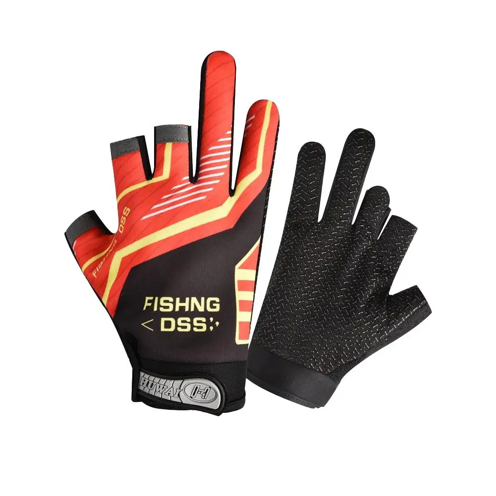 Перчатки рыболовные для мужчин и женщин тонкие дышащие митенки с тремя пальцами