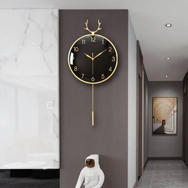 Настенные часы премиум-класса в скандинавском стиле уникальные золотые