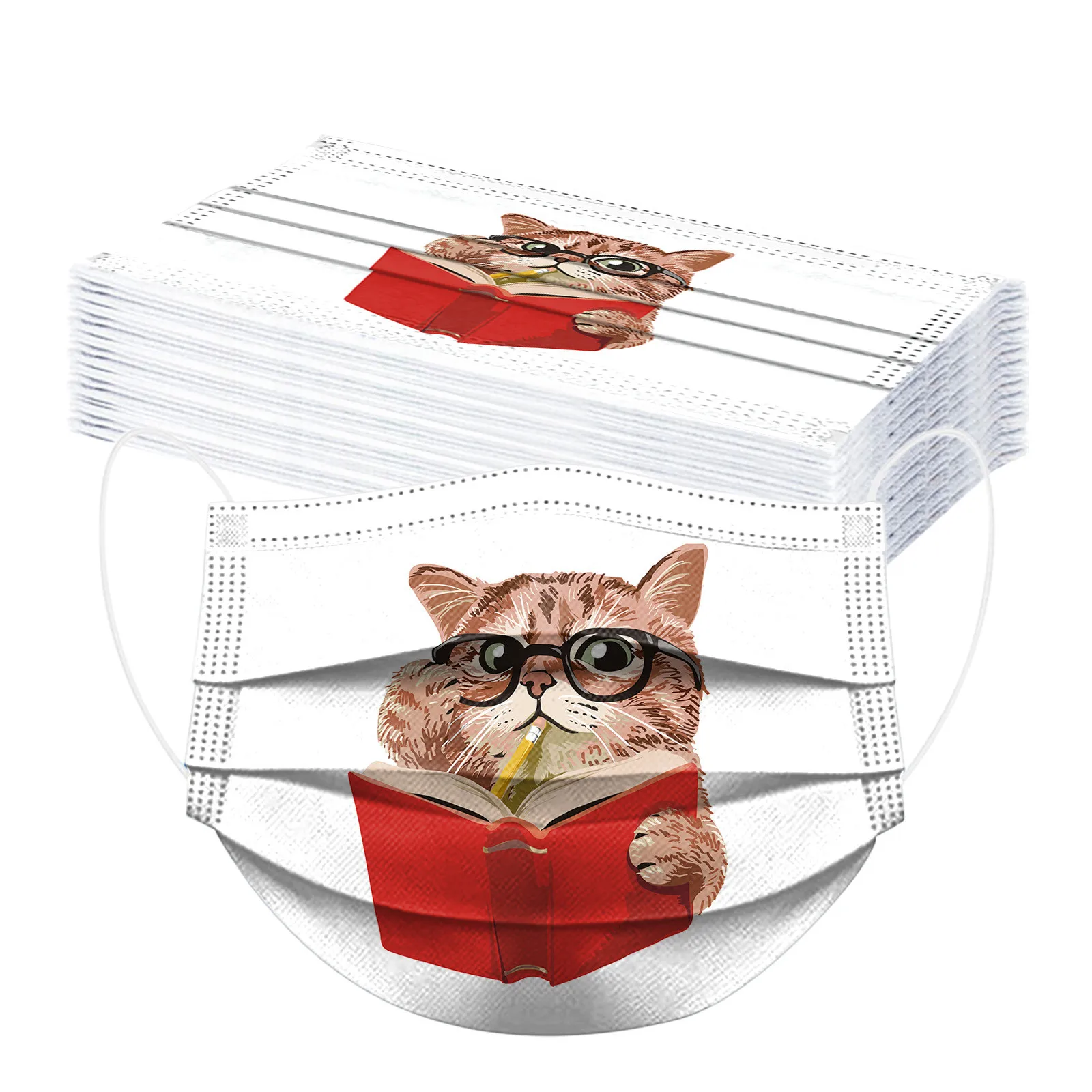 

30 шт., детская одноразовая маска для лица, 3 слоя