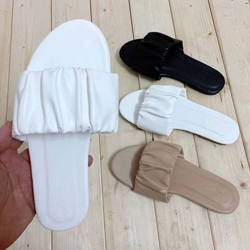 

Luxury 2022 New Women Casual Home Durable Sandals Fold Outdoor Wild Beach Non-slip Women Flat Ms Slippers