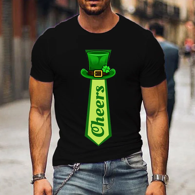 

Unisex T Shirt Saint Patrick's Day Anime Cartoon Oversized T Shirt Men's Clothing Streetwear Casual Tops Tees T-Shirts Camisetas