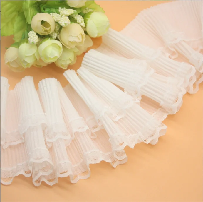 

9cm Pleated Chiffon Lace DIY Clothing Toys Accessories Decoration Organ Fungus Lace