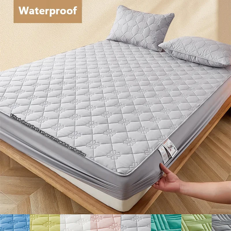 

Waterproof Cotton Mattress Cover Throw Fitted Sheet for Bed Replacement Protector Single/Double/140/160 Muti Size Bed Sheets