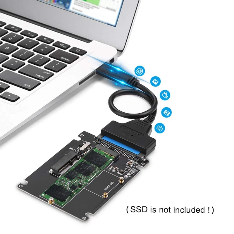 2 шт. переходник M.2 NGFF или MSATA-SATA 3 0 с USB на 5 SATA