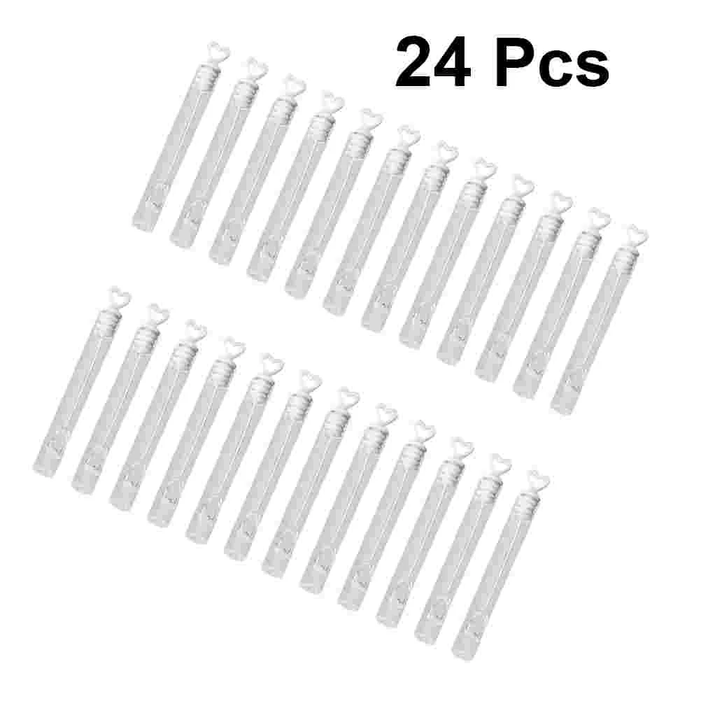 

24 Pcs Love Heart Wand Tube Soap Water Bottle Bubber Stick Bottles Bubble Empty Liquid Plastic cups