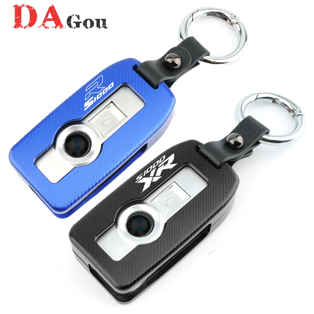 

For BMW S1000R S1000XR S 1000 S1000 R XR 2021 2022 Motorcycle Accessories CNC Key Shell Protection Cap + key belt keychain Suit