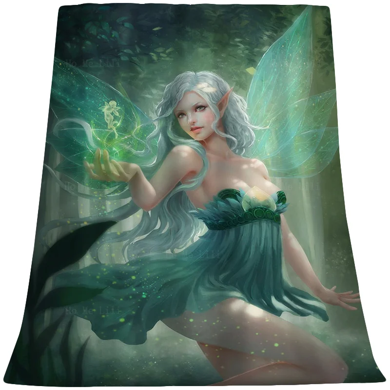 

Anime Fairy Mythological Creature Fantasy Elf Mysterious Green Forest Flannel By Ho Me Lili Suitable For All Seasons