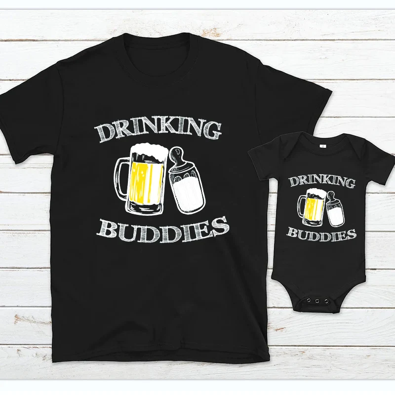 

Drinking Buddies Shirts Father's Day Gift for Son Father Son Matching Shirts Funny Father's Day Gift Family Matching Clothes M